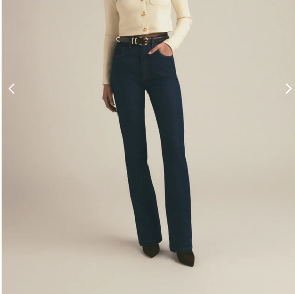 Favorite Daughter The Valentina Super High Rise Mini Boot Dark Wash Jeans Size29 - Picture 2 of 8